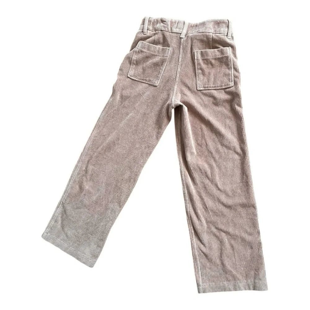 Abercrombie Kids Corduroy Pant Girls 9 10 High Rise Wide Leg Mocha Brown Stretch
